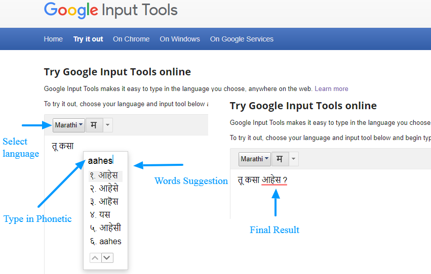 Google Input Tools Tamil